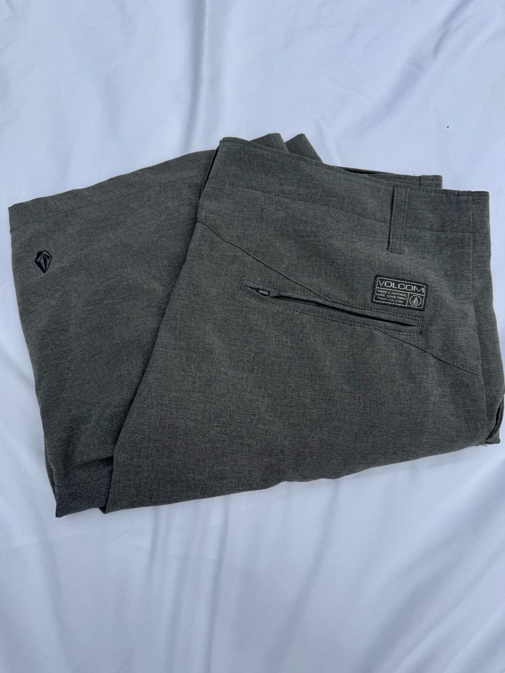 Volcom Men’s Charcoal Gray Chinos with Zip Pocket